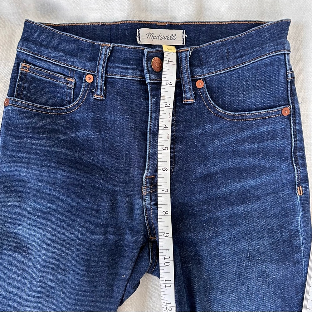 MADEWELL High Rise Dark Wash Skinny Jeans - Picture 4 of 9